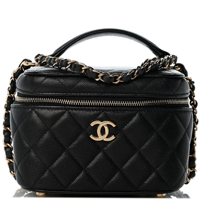 Chanel Caviar Quilted Small CC Vanity Case Black 1 of 12