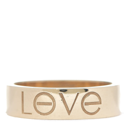 Cartier 18K Yellow Gold 5.5mm Engraved LOVE Ring 56 7.5 2 of 4