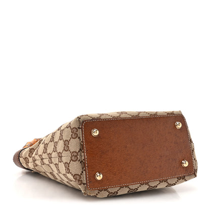 Gucci Monogram Bamboo Handle Bag Brown 4 of 15