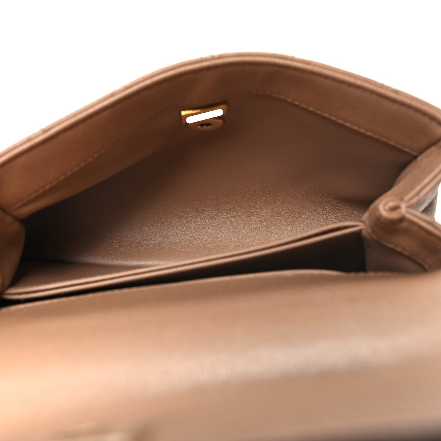Caviar Quilted Mini Coco Handle Flap Brown