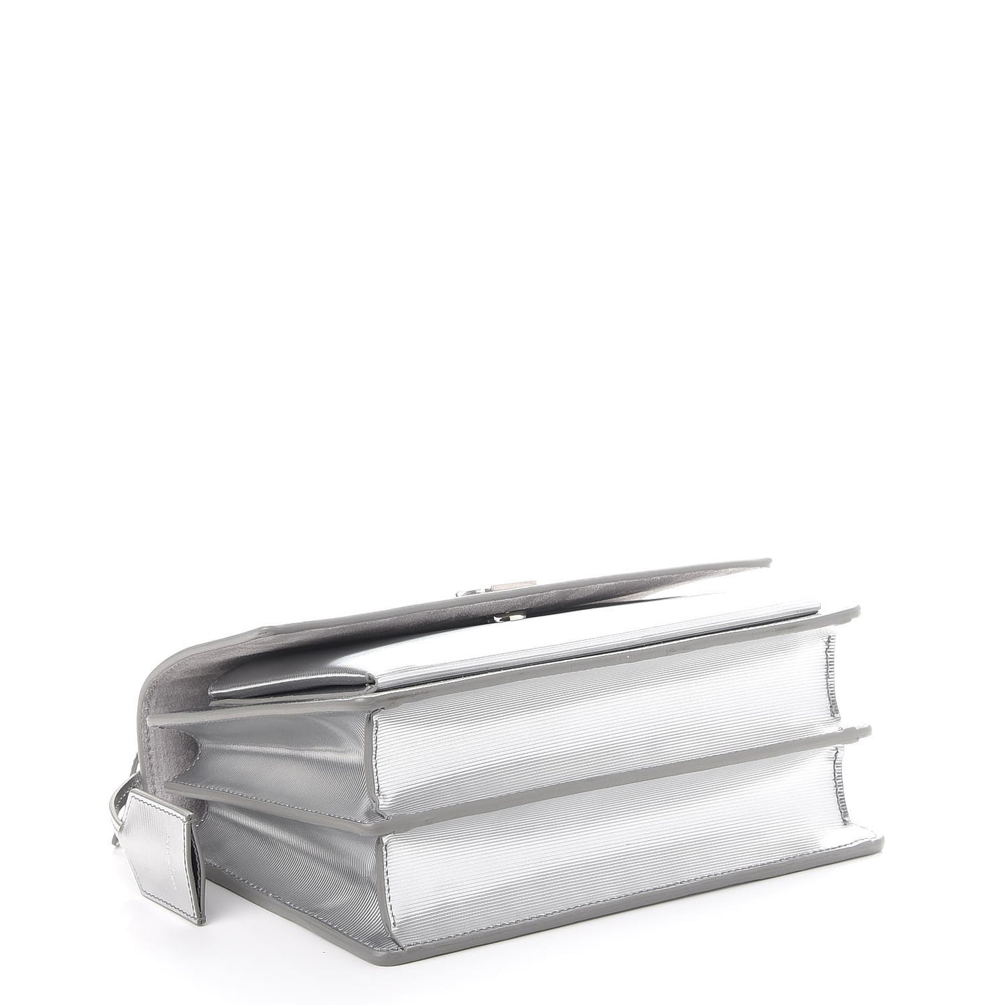 Specchio Calfskin Striped Medium Monogram Sunset Dark Silver