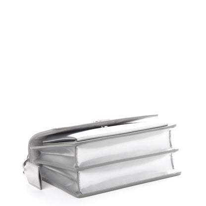 Saint Laurent Specchio Calfskin Striped Medium Monogram Sunset Dark Silver 2 of 7