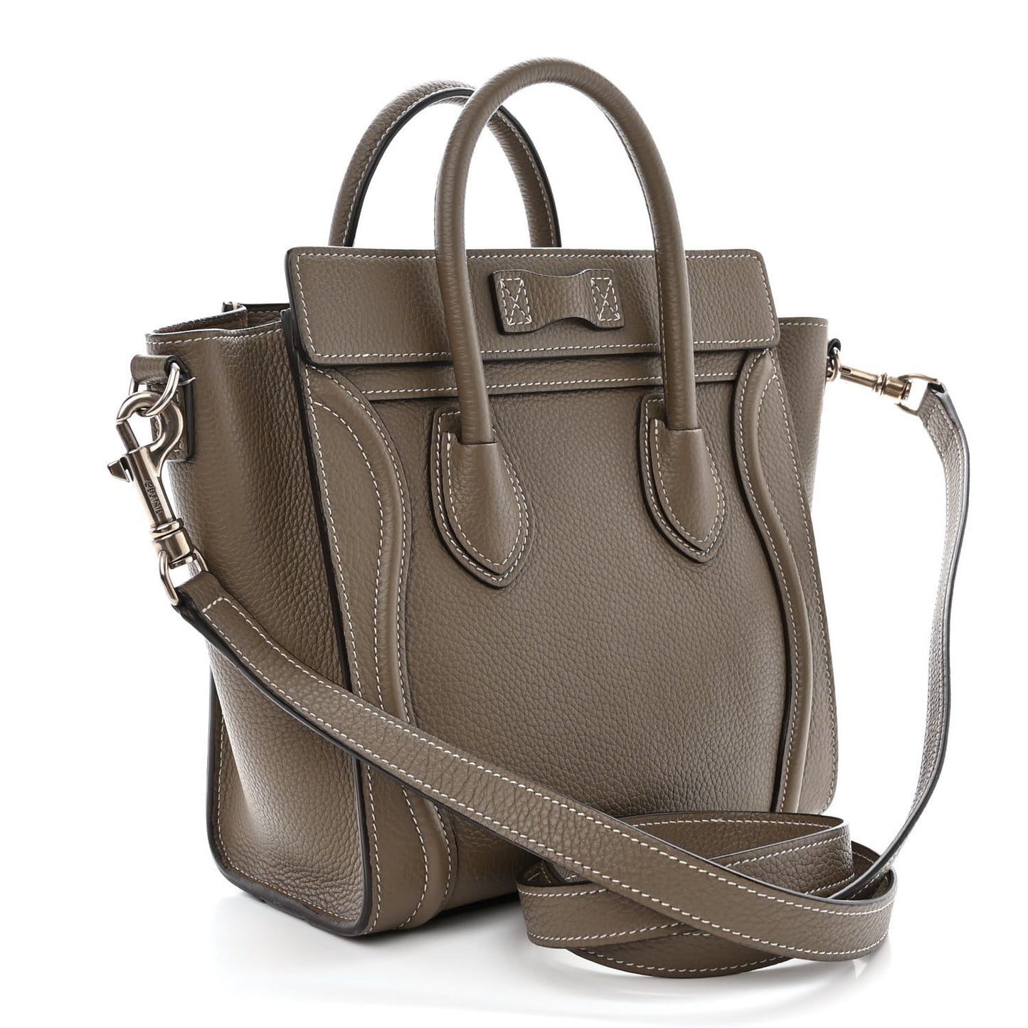 Drummed Calfskin Nano Luggage Souris