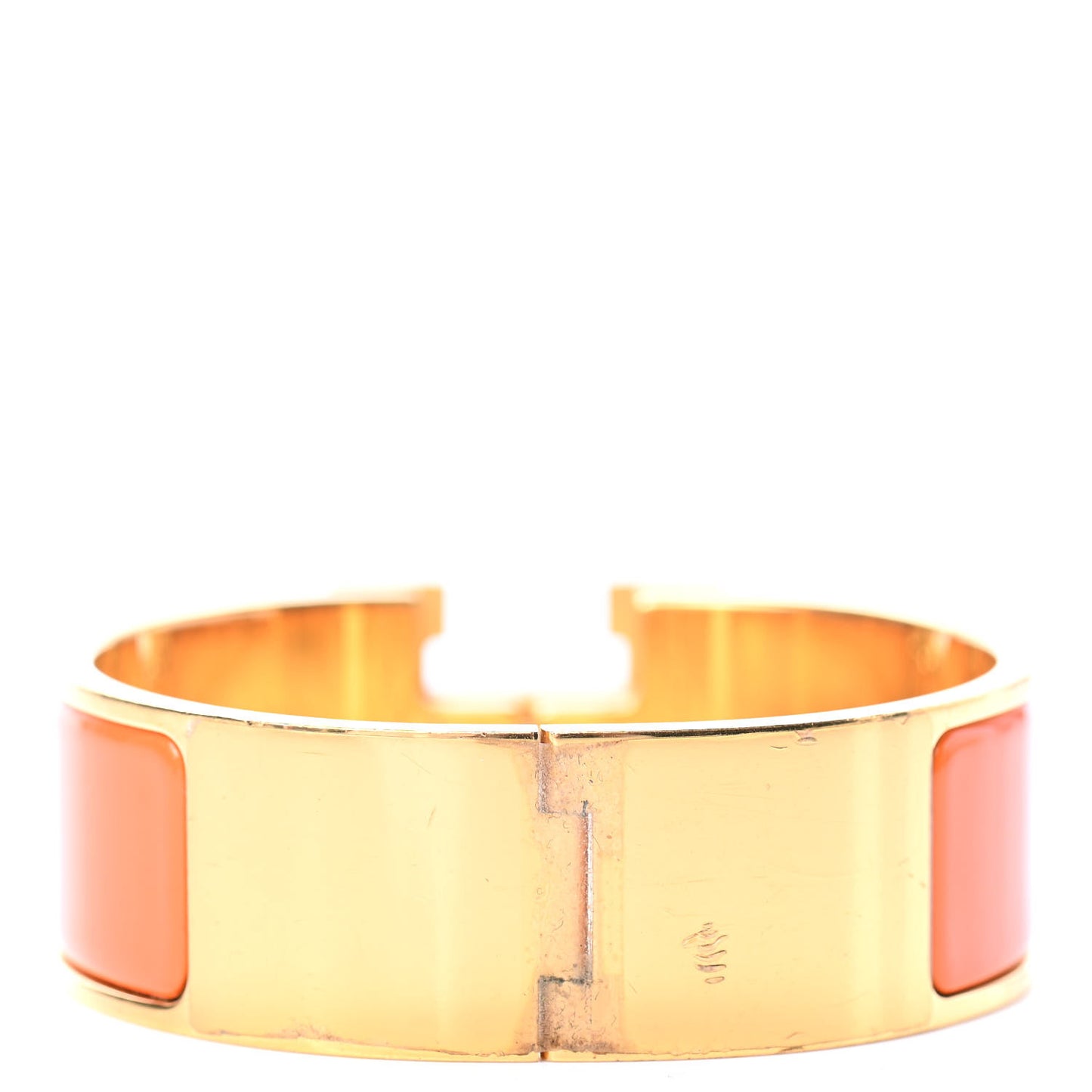 Enamel Wide Clic Clac H Bracelet PM Orange