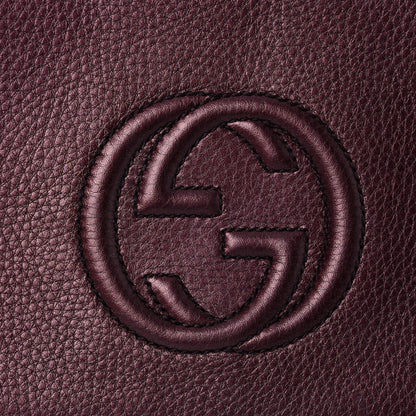 Gucci Metallic Cellarius Calfskin Medium Soho Clutch Classic Burgundy 13 of 13