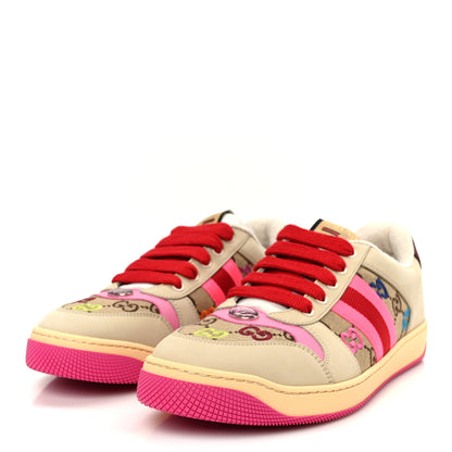 Gucci New Canvas GG Miro Soft Web Screener Sneakers 41 Pink Beige Multicolor 4 of 10