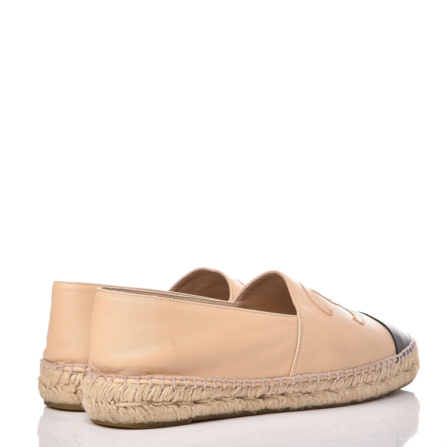 Lambskin CC Espadrilles 39 Beige Black