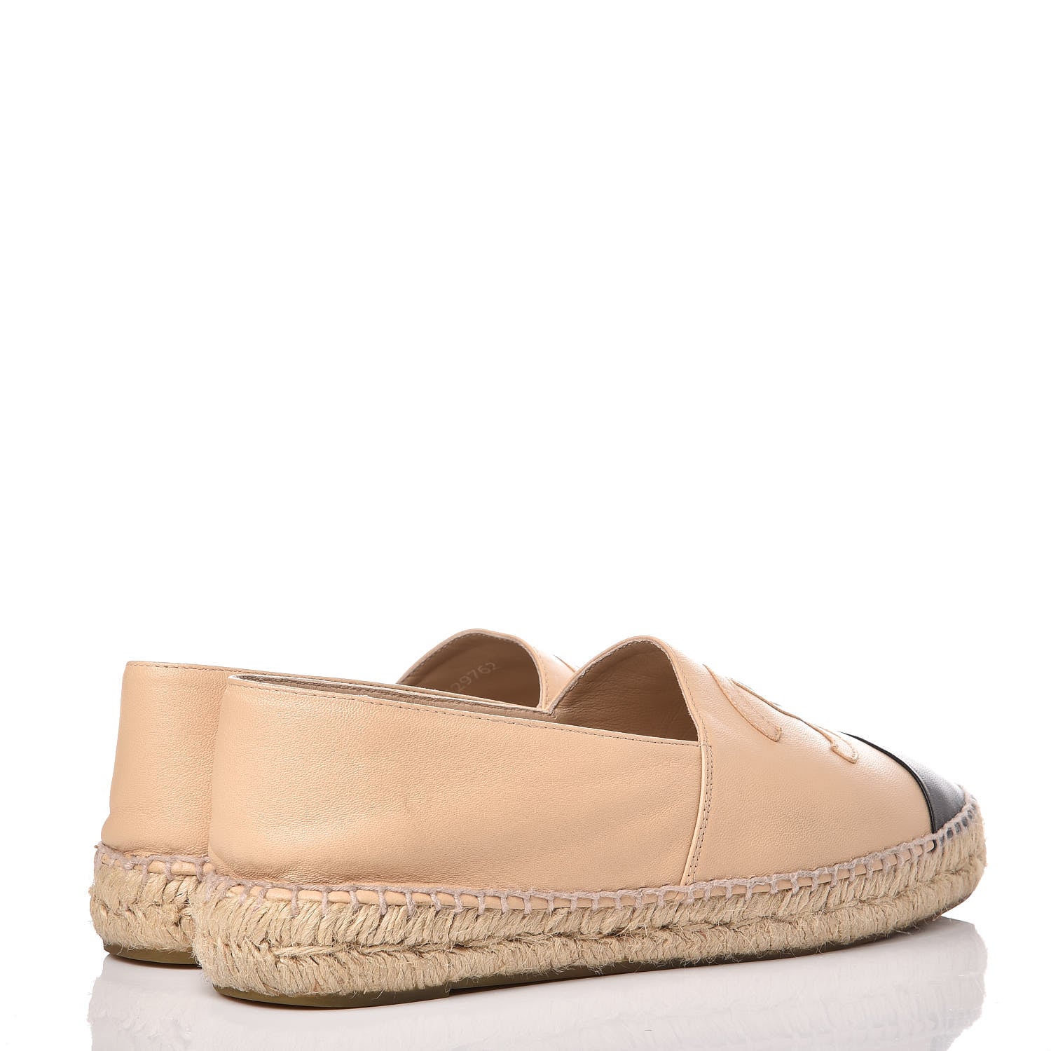 Chanel Lambskin CC Espadrilles 39 Beige Black 4 of 13
