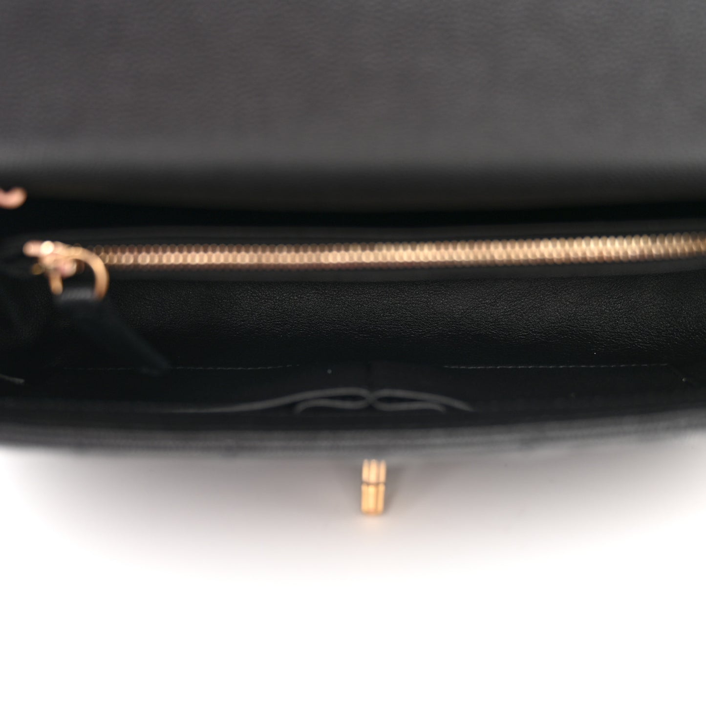 Caviar Lizard Embossed Quilted Small Coco Handle Flap Black