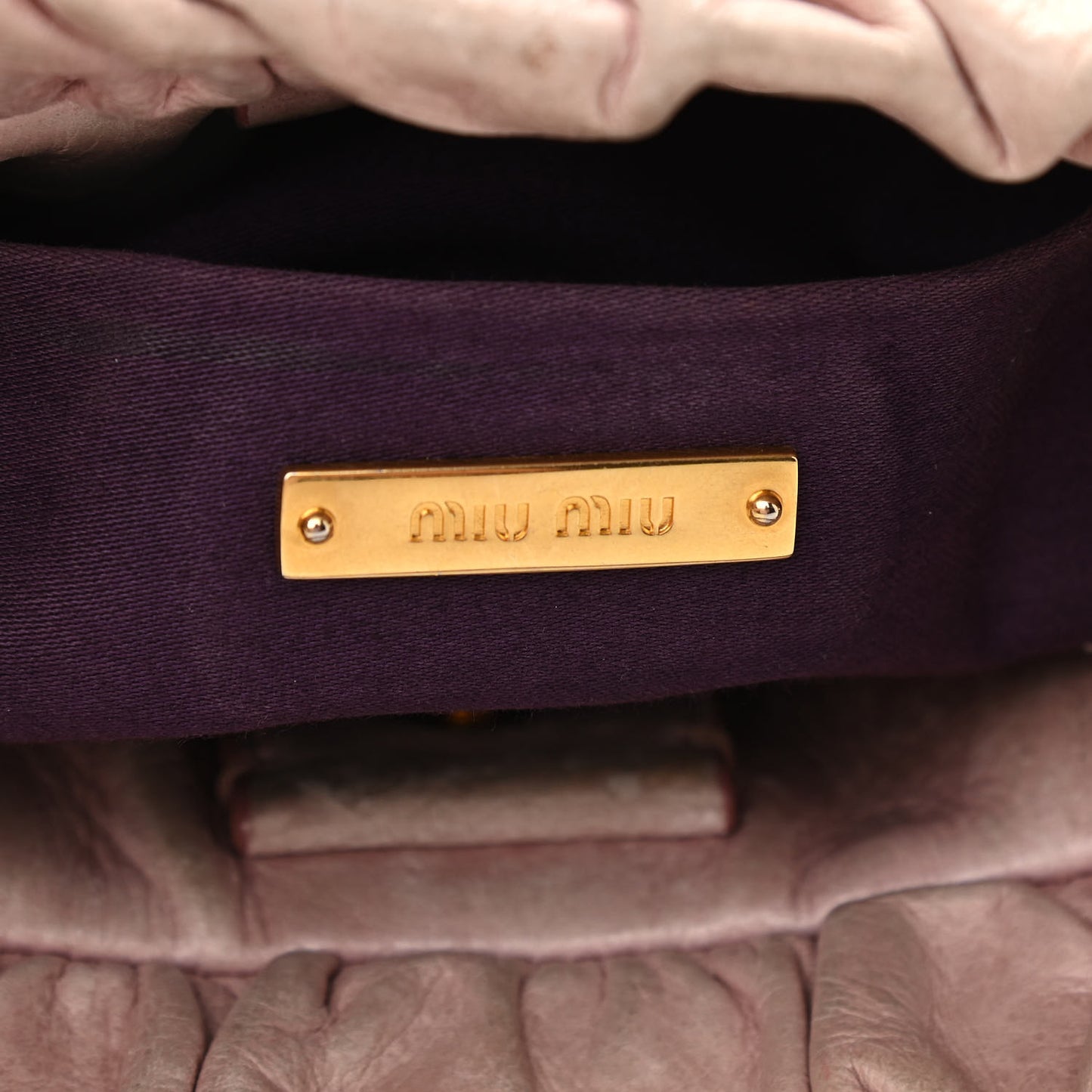Vitello Lux Gathered Tote Mughetto
