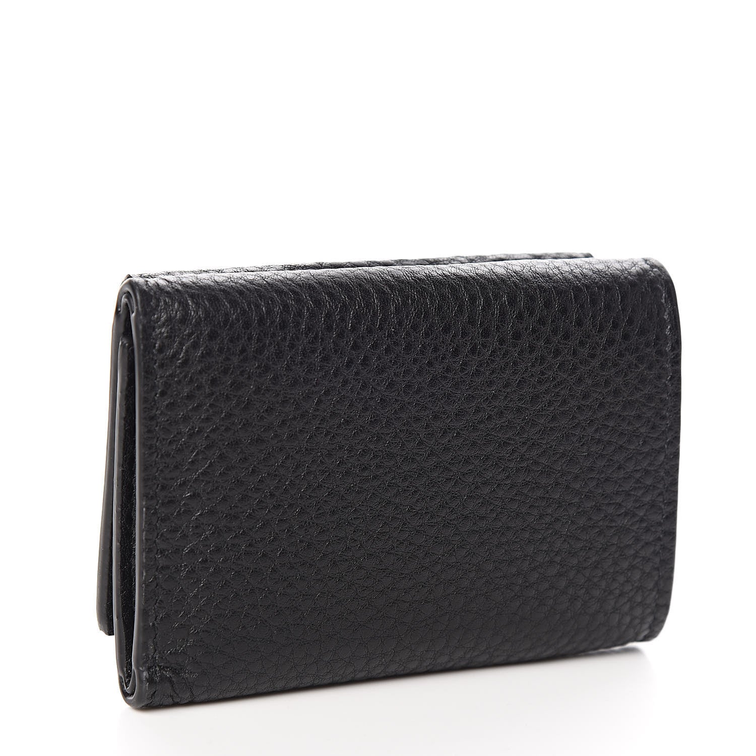 Prada Vitello Grain Small Tri-Fold Wallet Black 3 of 8