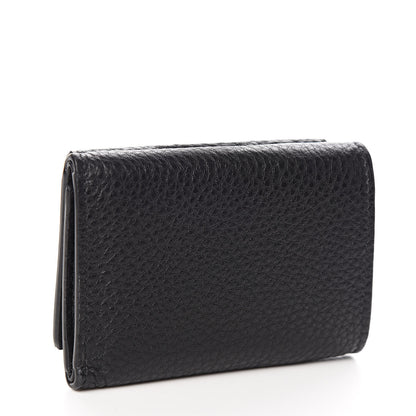 Prada Vitello Grain Small Tri-Fold Wallet Black 3 of 8