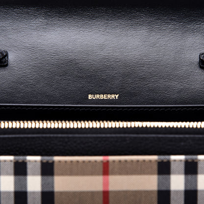 Burberry Grainy Calfskin Vintage Check Hampshire Crossbody Black 8 of 10