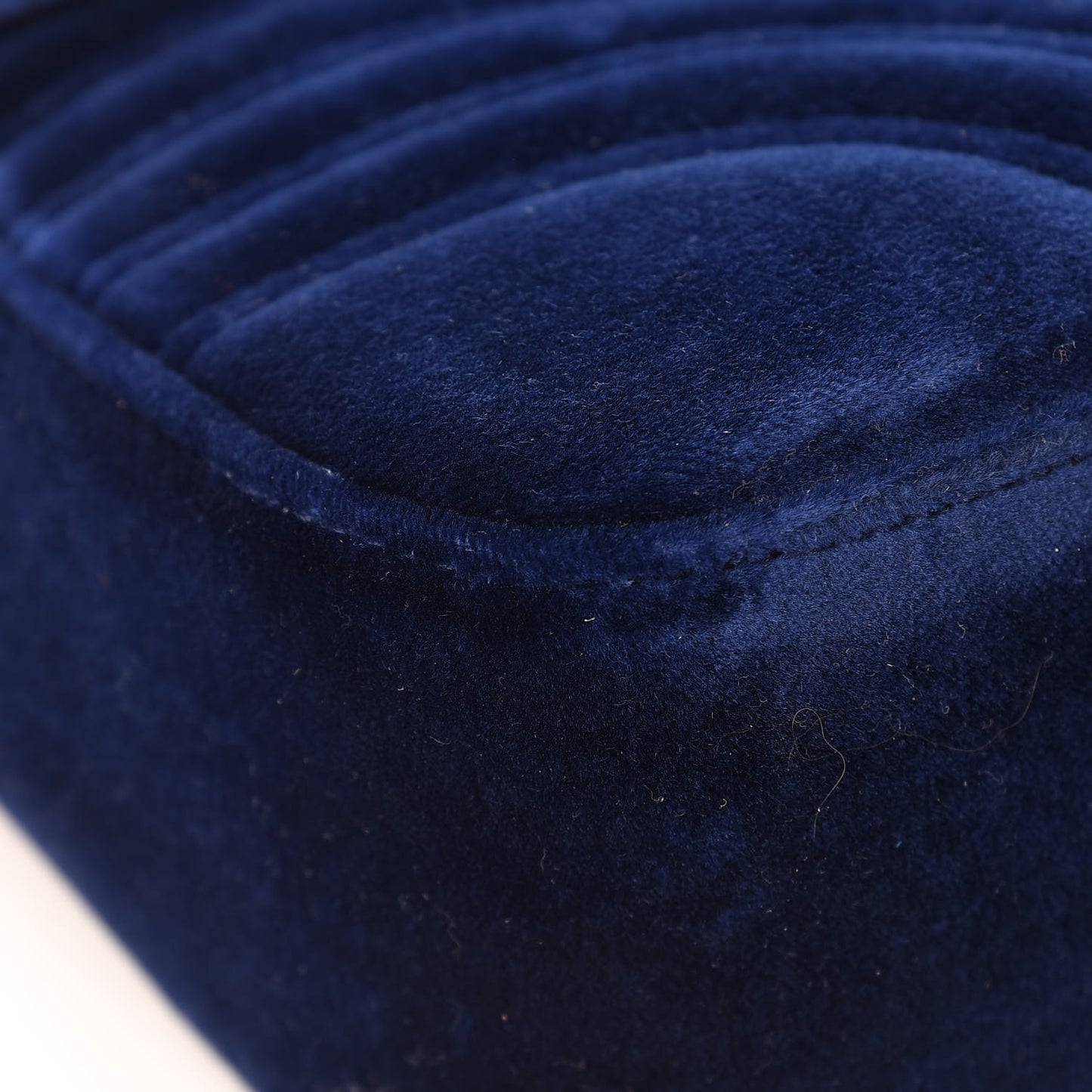 Velvet Matelasse Medium GG Marmont Shoulder Bag Cobalt Blue