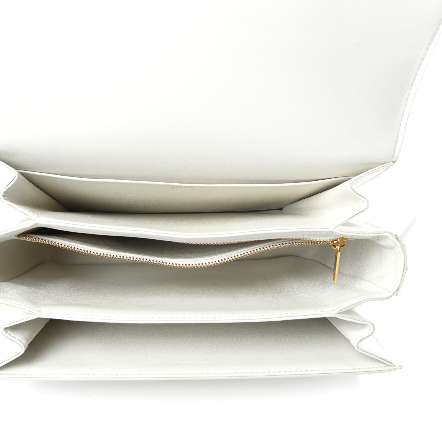 Celine Shiny Calfskin Large Triomphe White 5 of 10