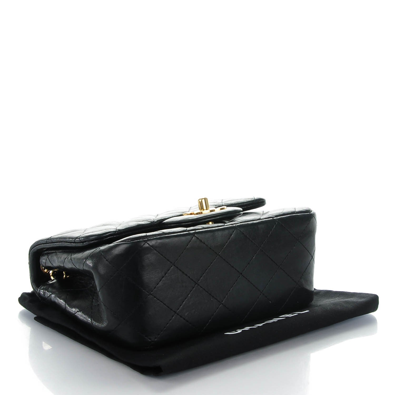 Chanel Lambskin Quilted Mini Square Flap Black 4 of 9