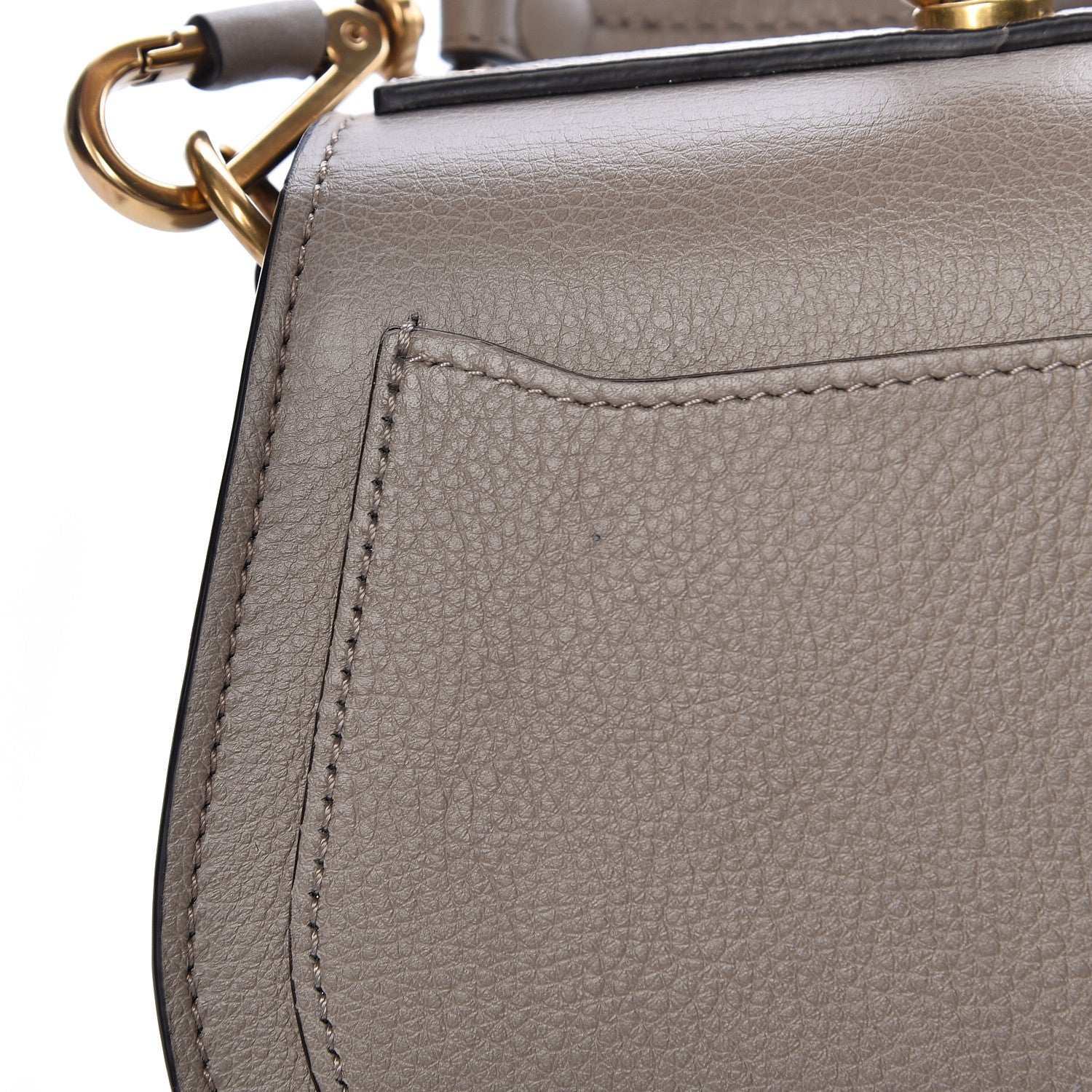 Chloe Calfskin Suede Small Nile Bracelet Bag Motty Grey 10 of 11