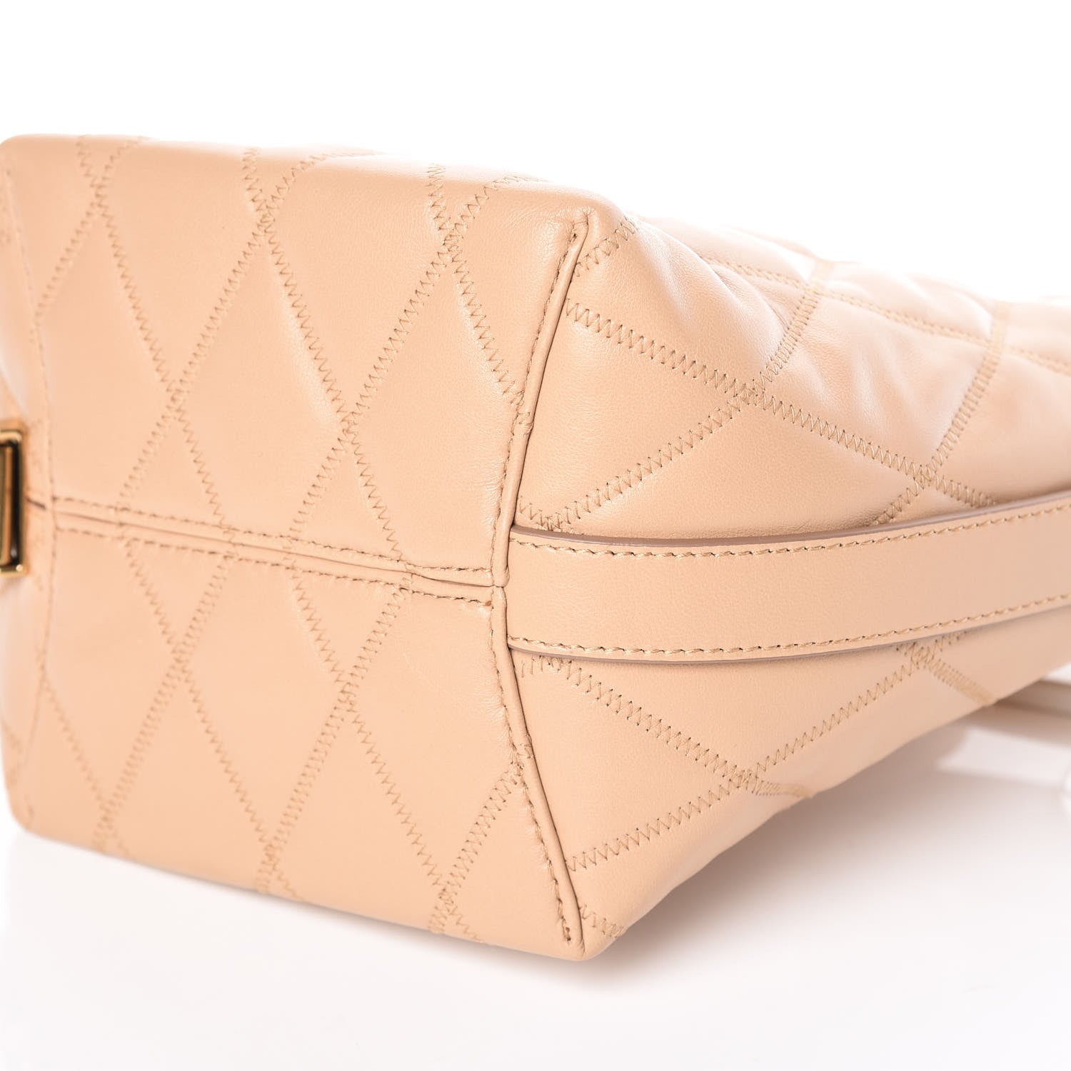 Givenchy Lambskin Quilted Mini GV Bucket Bag Beige Camel 6 of 9