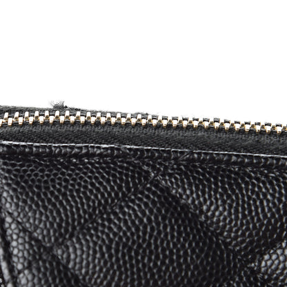 Chanel Caviar Quilted Classic Flat Wallet Pouch Black 8 of 10