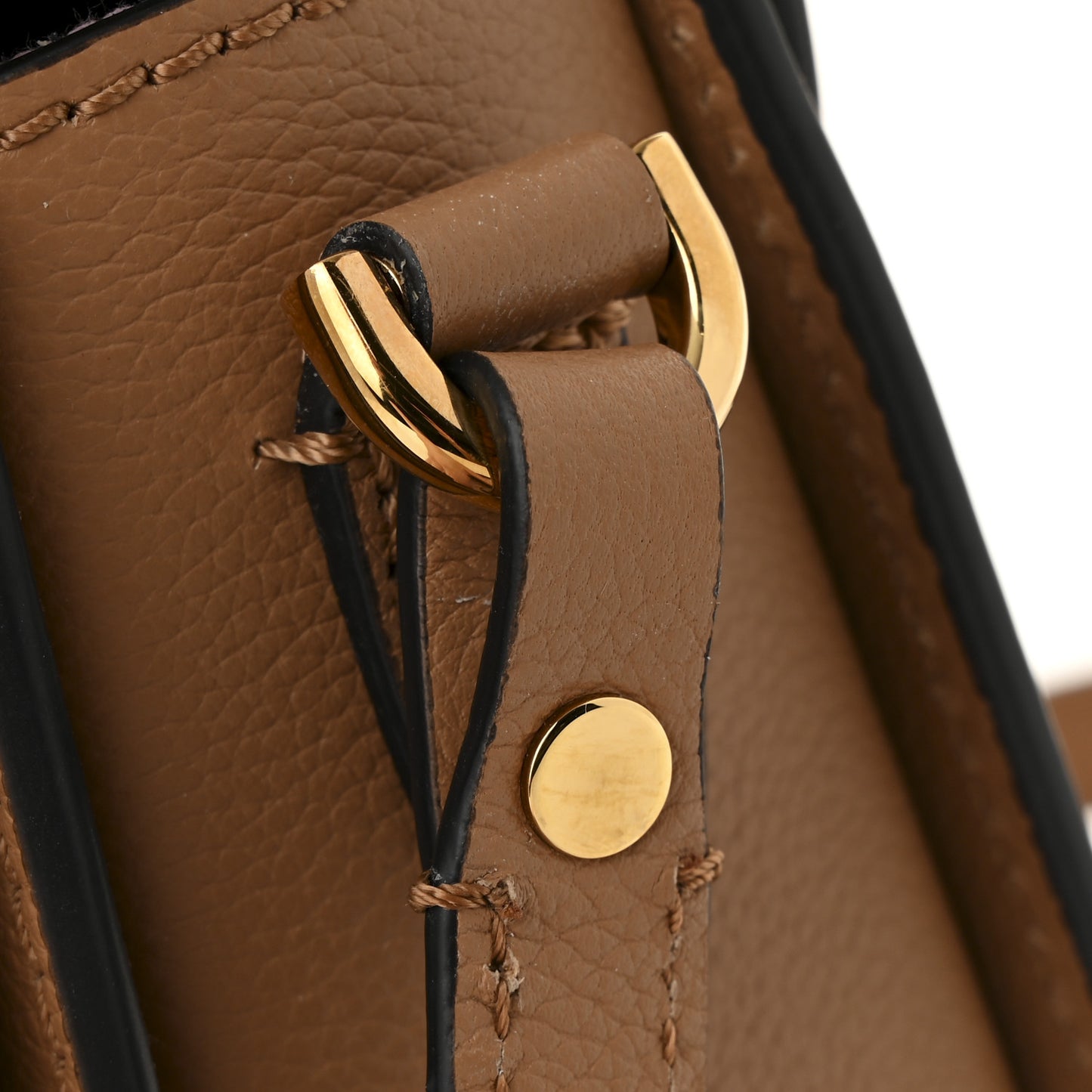 Grained Calfskin La Medusa Flap Shoulder Bag Brown