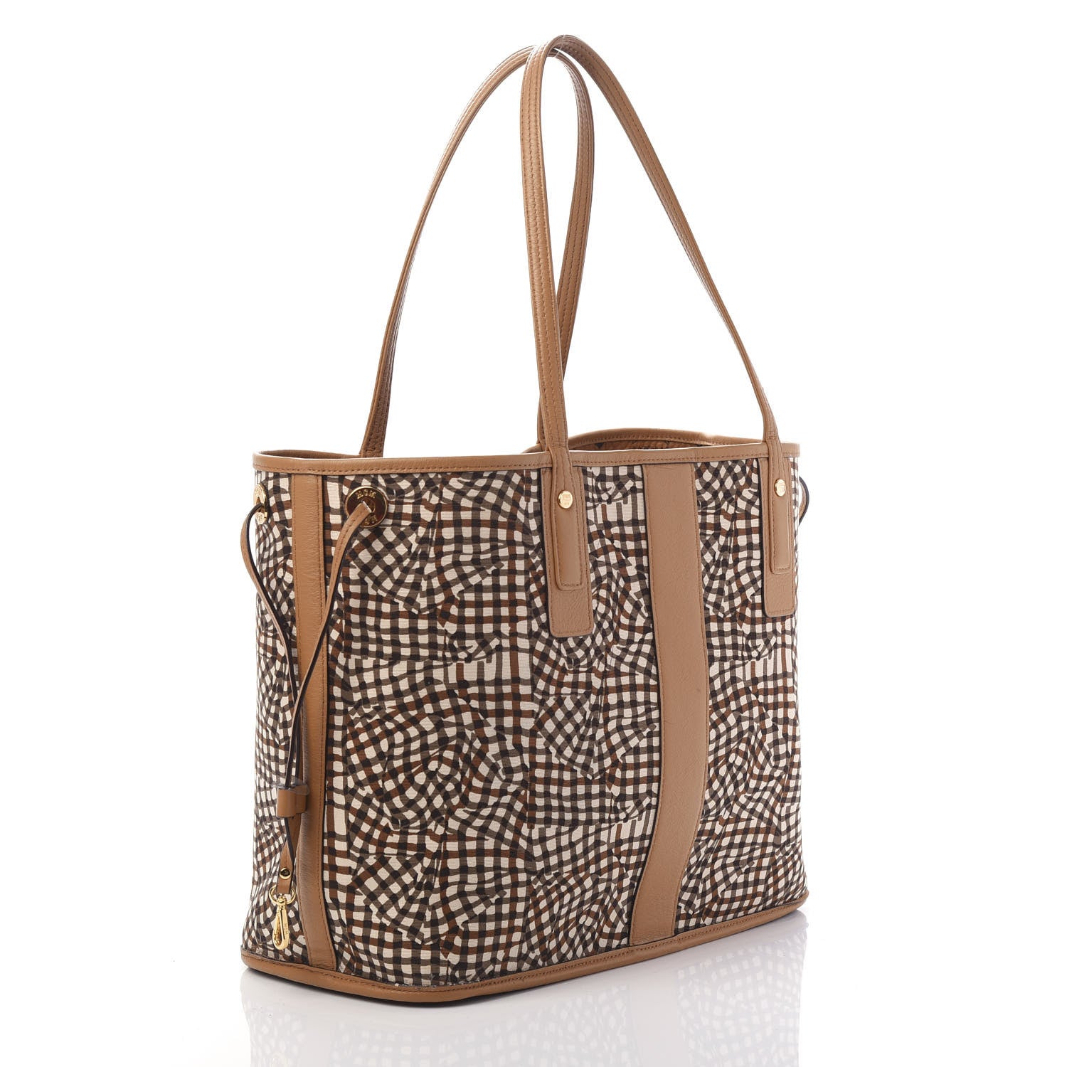MCM Visetos Medium Liz Reversible Shopper Tote Cognac 5 of 15