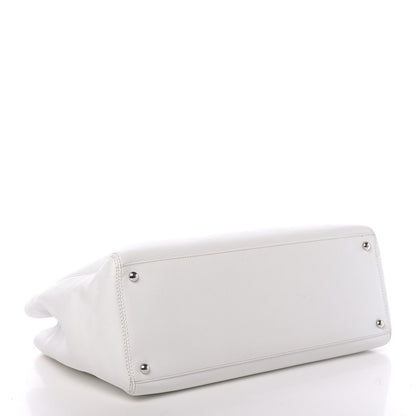Chanel Calfskin Cerf Executive Shopper Tote White 4 of 18