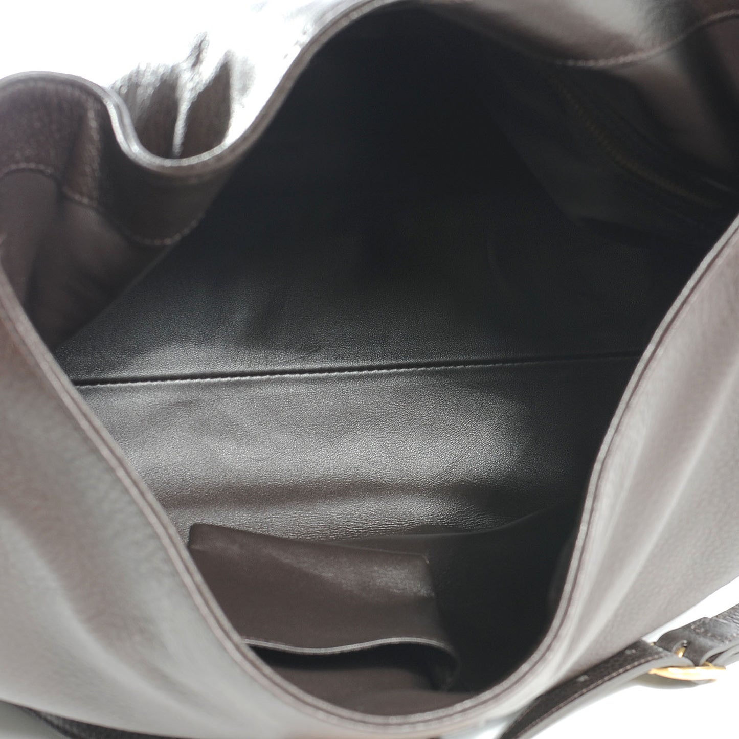 Deerskin Large Hip Bamboo Hobo Dark Cocoa