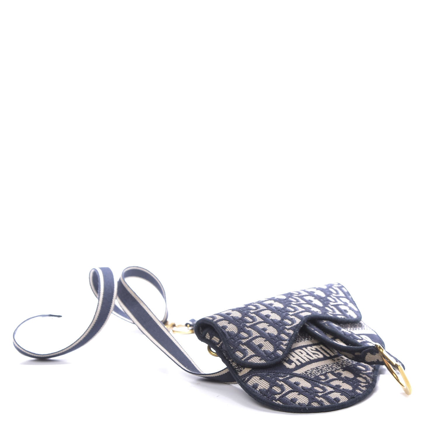 Christian Dior Oblique Saddle Pouch Blue 4 of 10