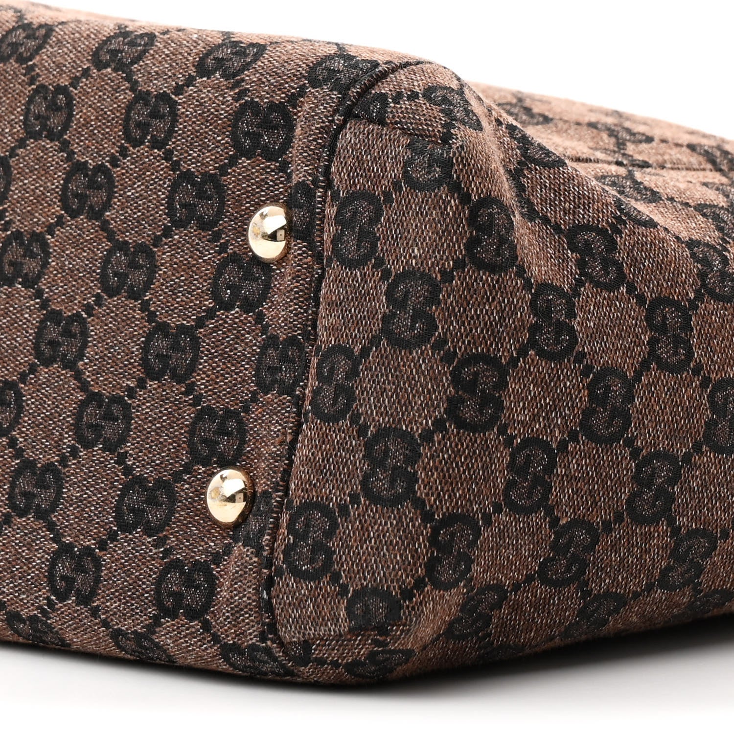 Gucci Monogram Crest Tote Brown 10 of 17