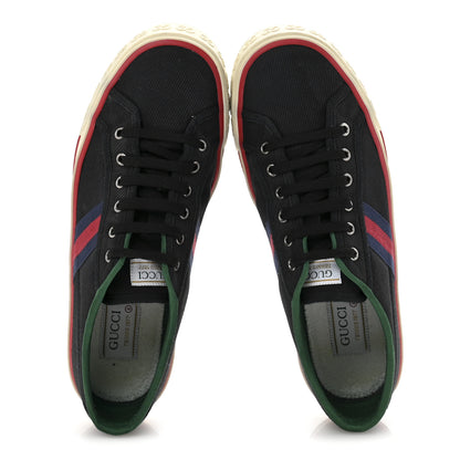 Gucci Canvas Web Mens 1977 Tennis Sneakers 9 Black 2 of 10
