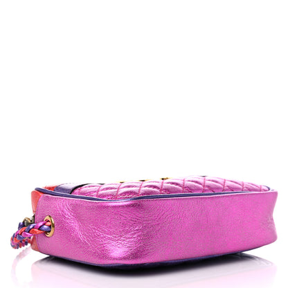Gucci Laminated Nappa Trapuntata Mini Zumi Shoulder Bag Rosso Fuxia Bizantin 4 of 9