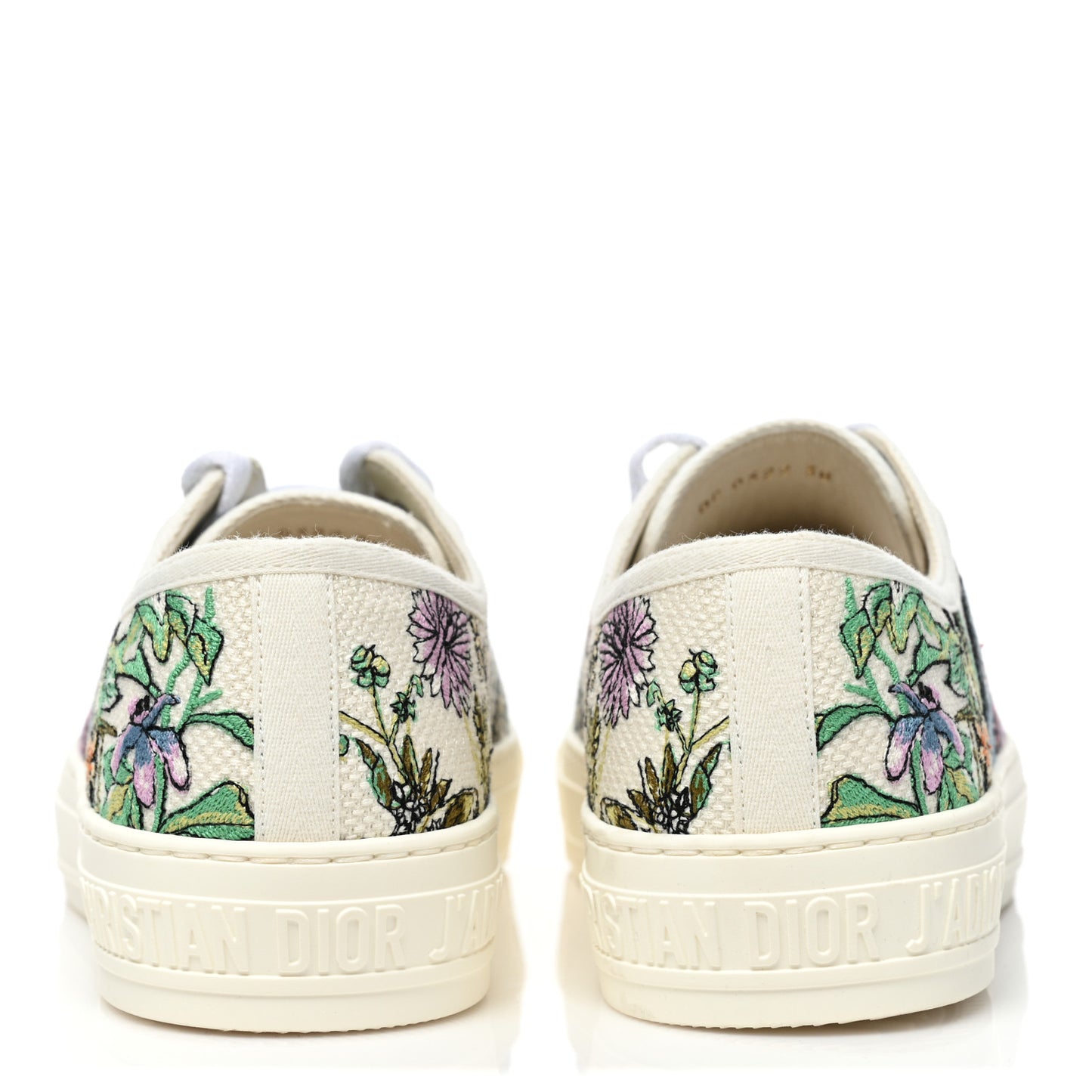 Canvas Constellation Embroidered Womens Walk'N'Dior Low Top Sneakers 38 White Multicolor