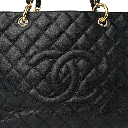 Chanel Caviar Quilted Grand Shopping Tote GST Black 9 of 13