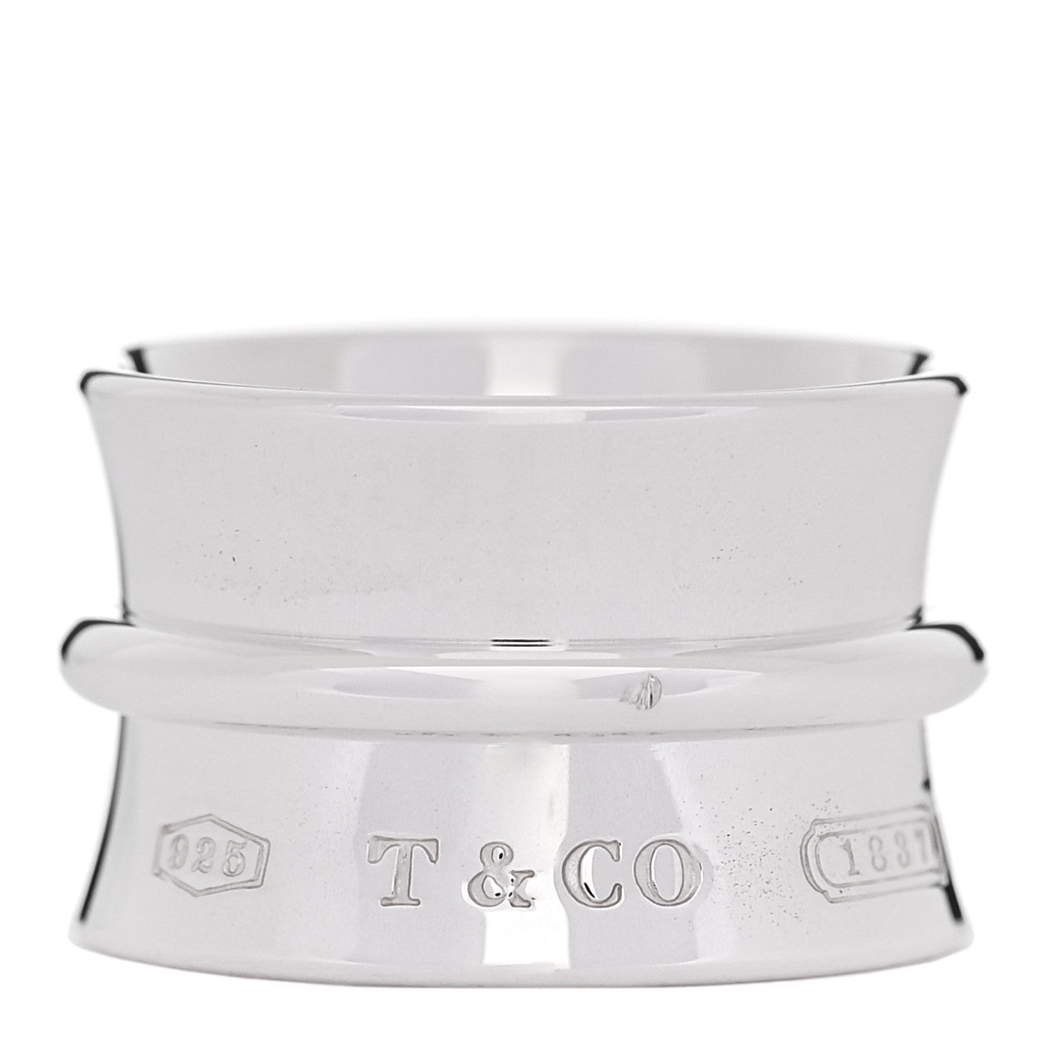 Tiffany Sterling Silver Wide 1837 Band Ring 47 4 1 of 5