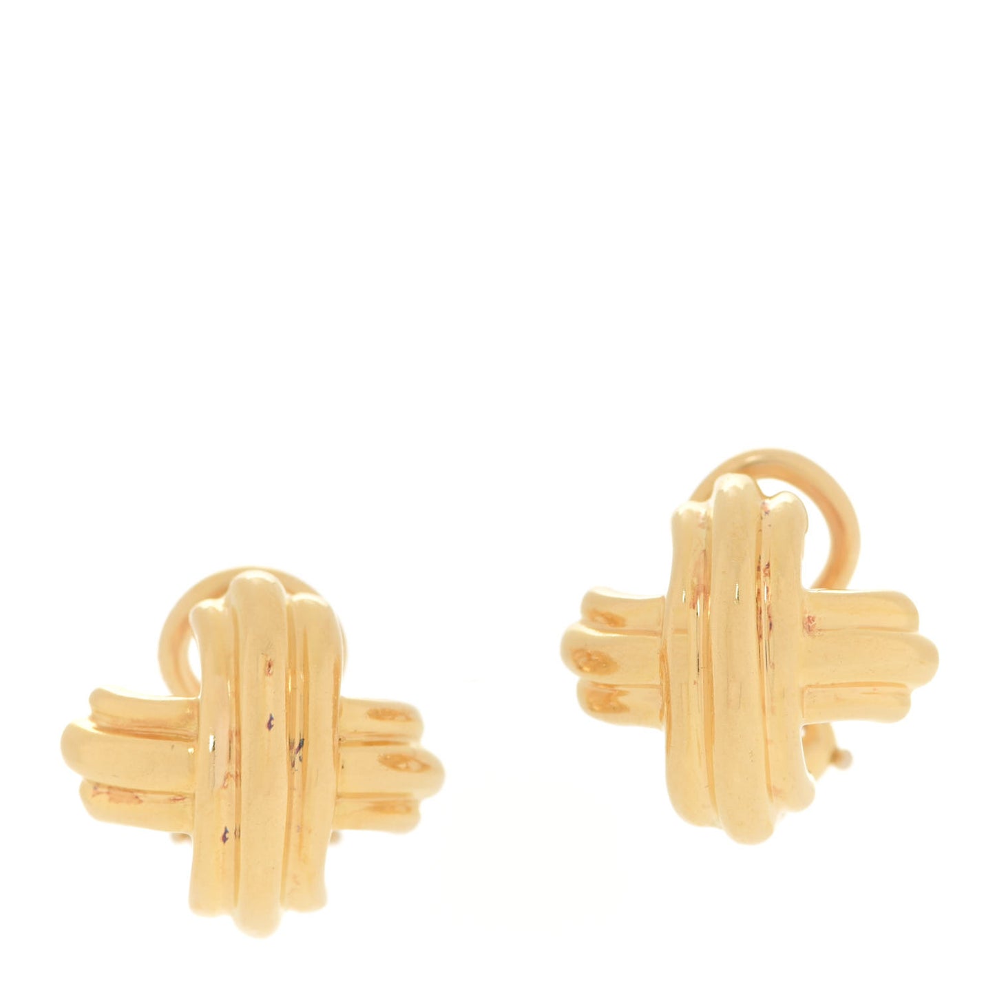 18K Yellow Gold Signature X Earrings
