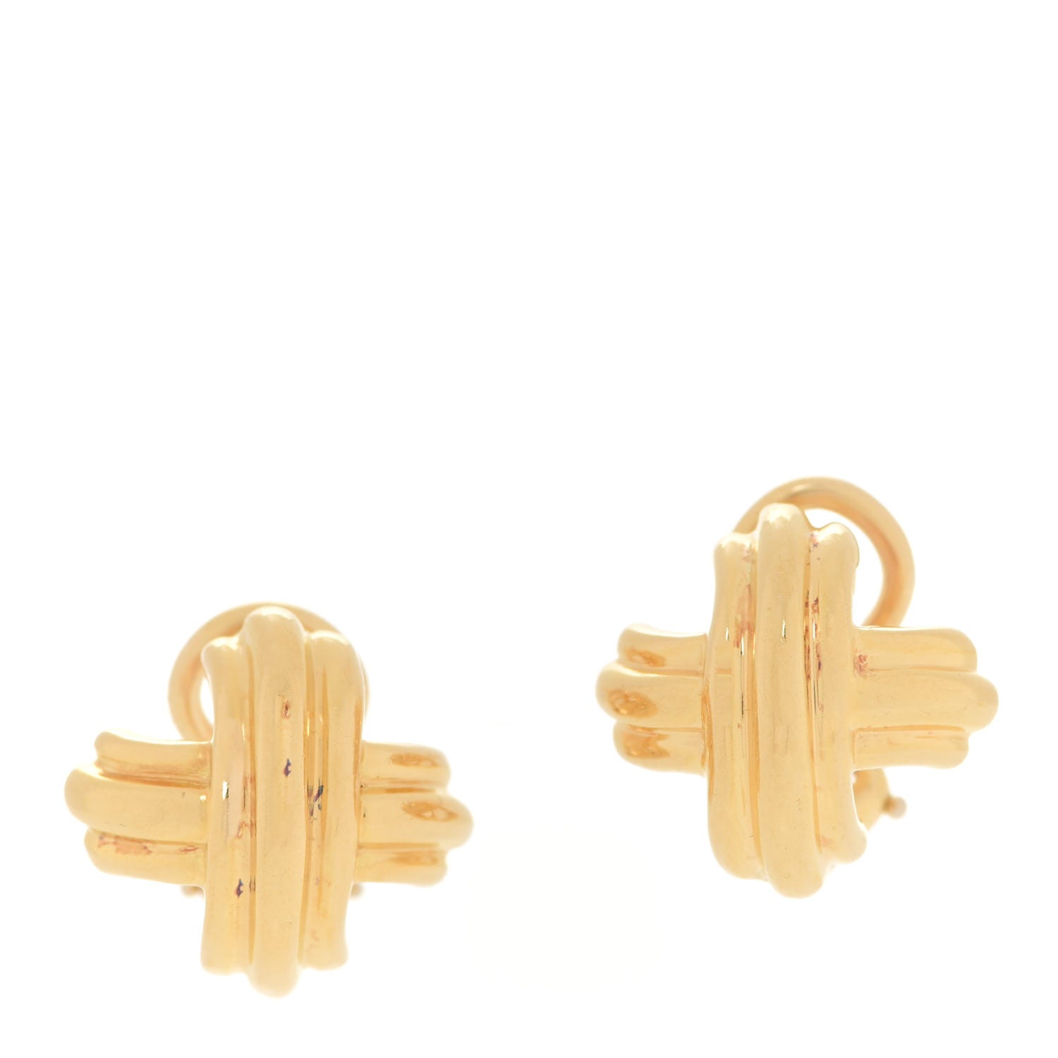 Tiffany 18K Yellow Gold Signature X Earrings 1 of 4