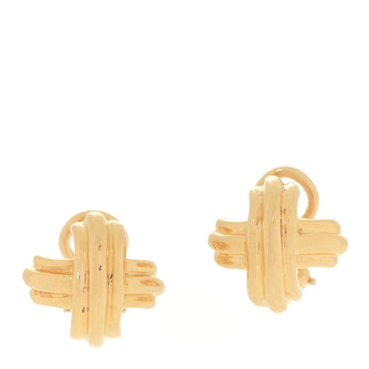 Tiffany 18K Yellow Gold Signature X Earrings 1 of 4