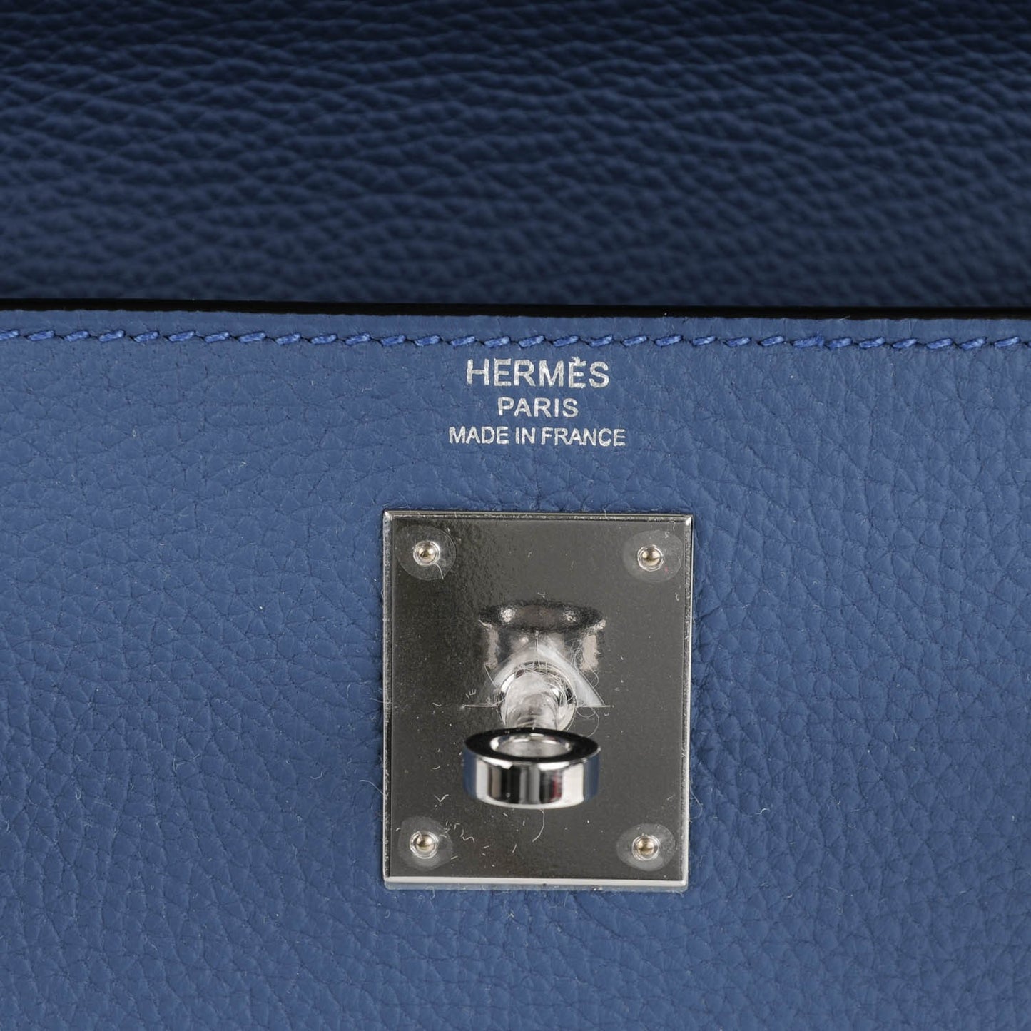 Togo Kelly Retourne 28 Bleu Agate