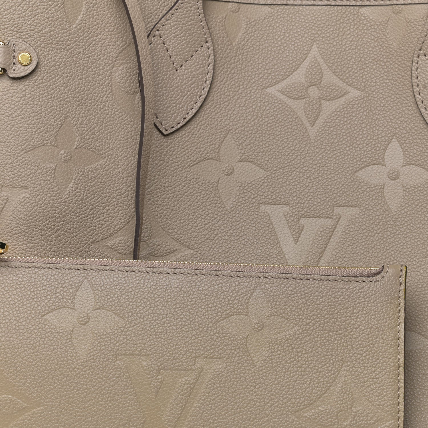 Louis Vuitton Empreinte Monogram Giant Neverfull MM Tourterelle 10 of 11