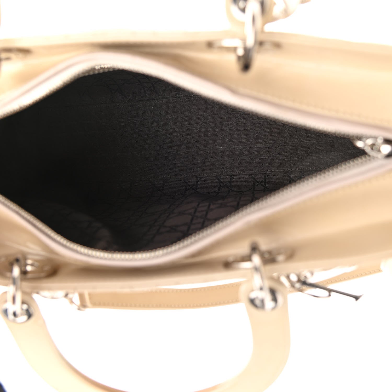 Christian Dior Patent Cannage Large Lady Dior Beige 4 of 15