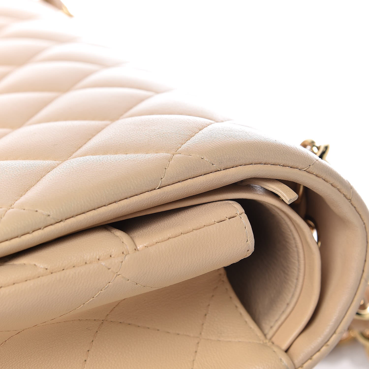 Chanel Lambskin Quilted Jumbo Double Flap Beige Clair 14 of 14