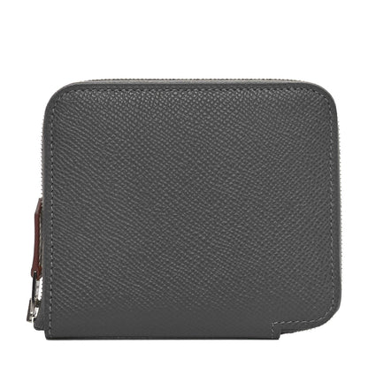 Hermes Epsom Barenia Silk'In Compact Wallet Ardoise Brume 1 of 9