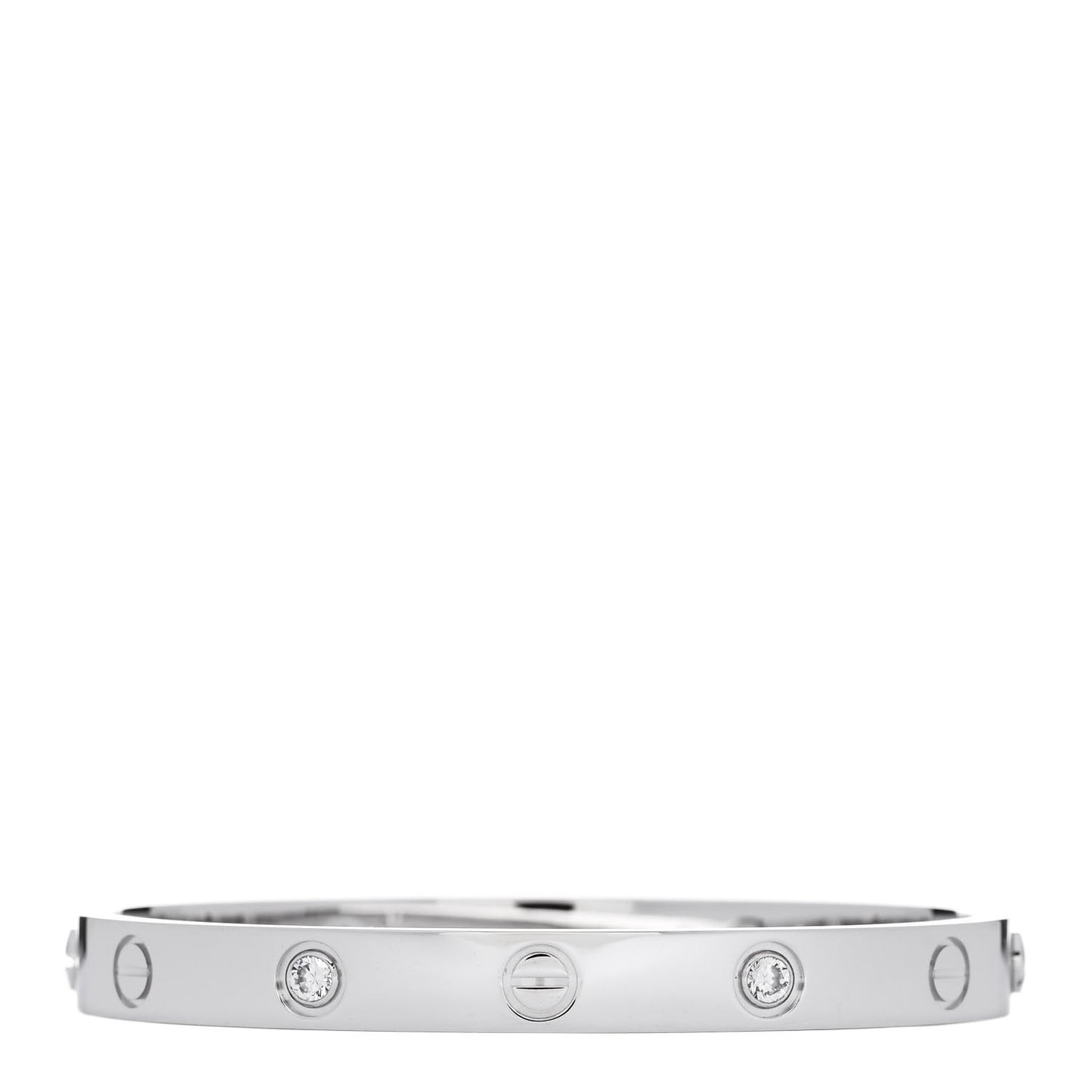 18K White Gold 4 Diamond LOVE Bracelet 16