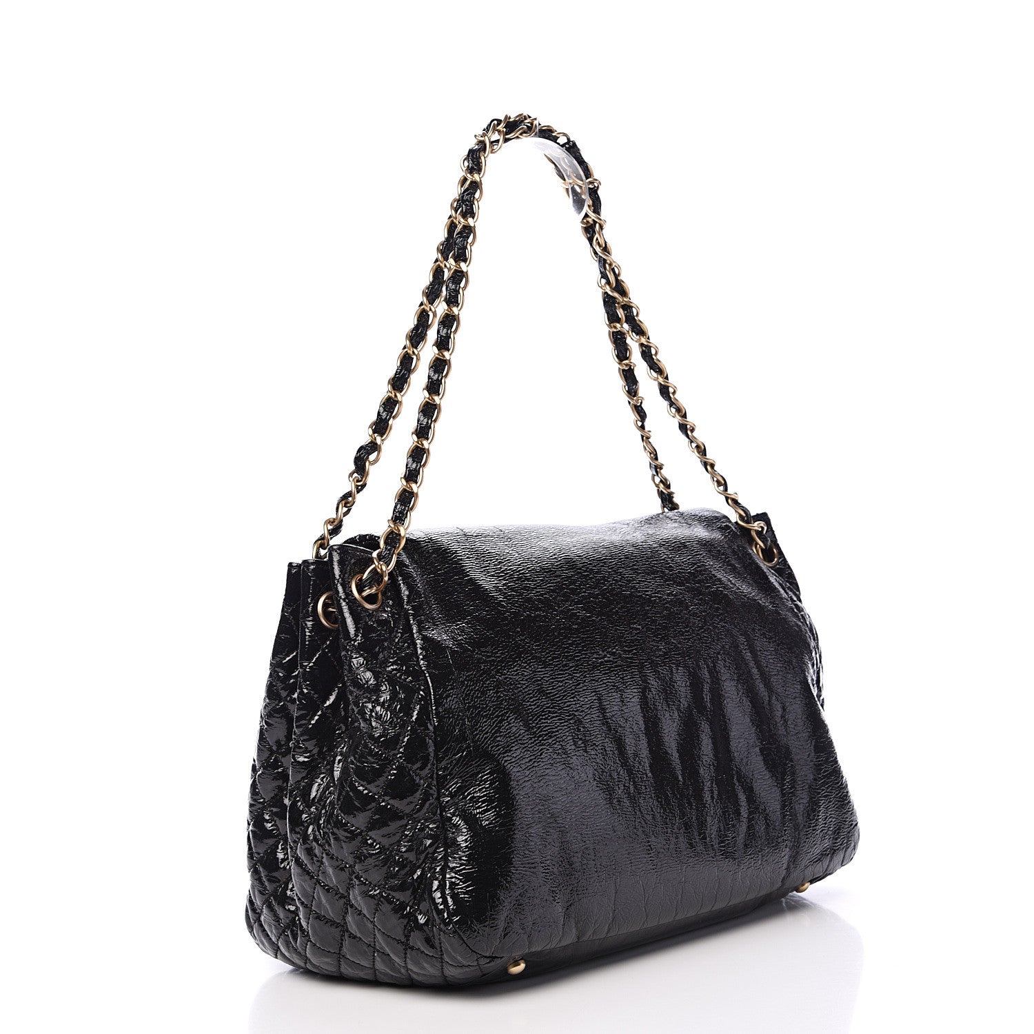 Chanel Vinyl XL Rock and Chain Flap Black 2 of 14