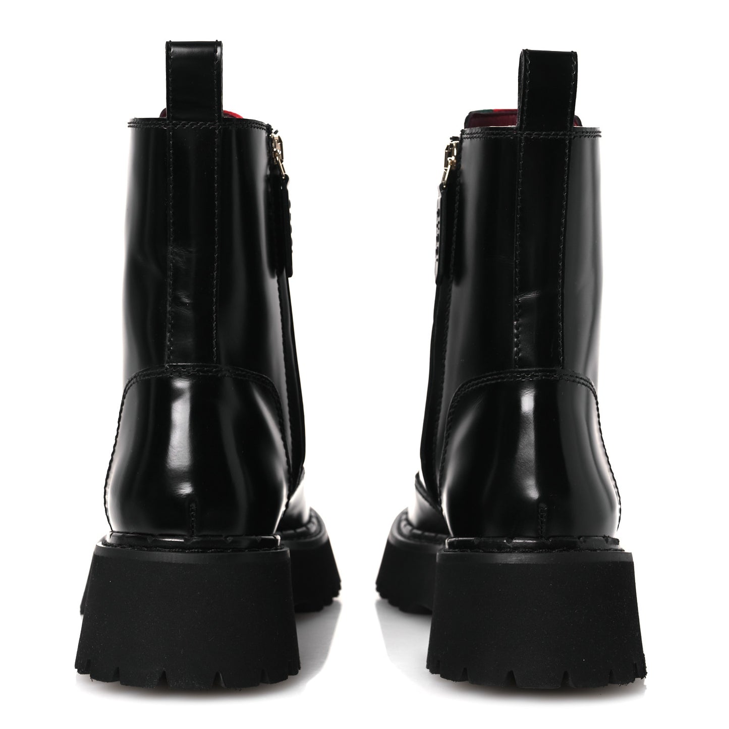 Spice Lux Nappa Web Combat Boots 36 Black