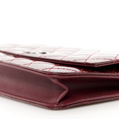 Chanel Patent Quilted Brilliant Wallet On Chain WOC Dark Burgundy 11 of 11