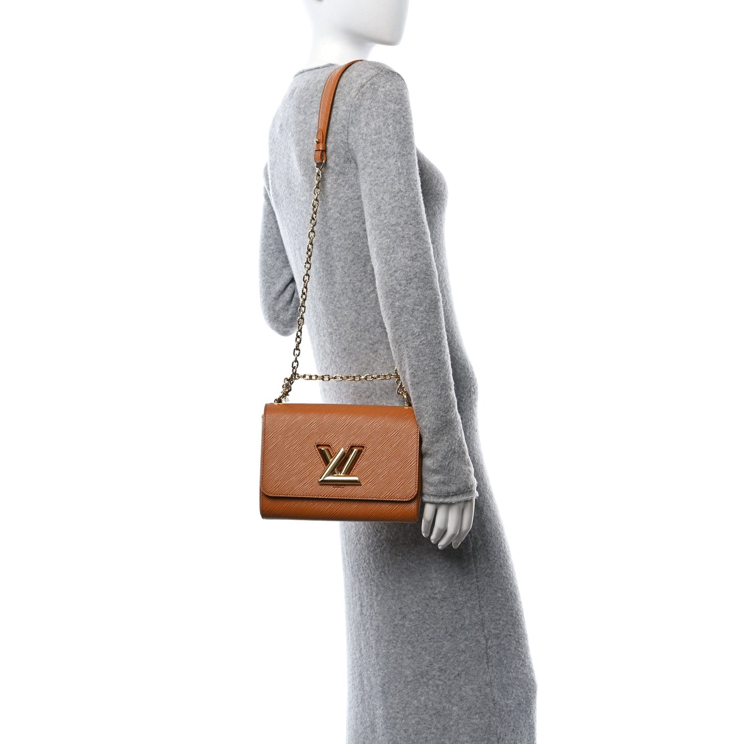 Louis Vuitton Epi Twist Shoulder Bag MM Gold Miel 3 of 10