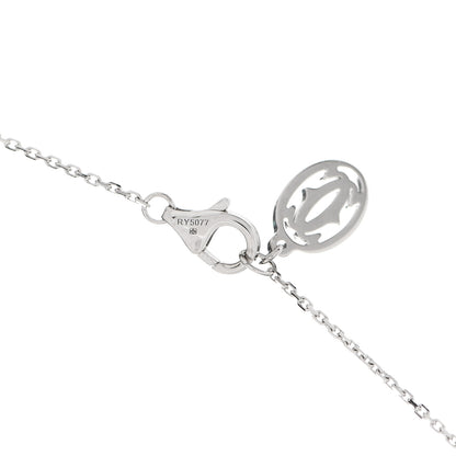 Cartier 18K White Gold Diamond Heart Paved Pendant Necklace 5 of 5