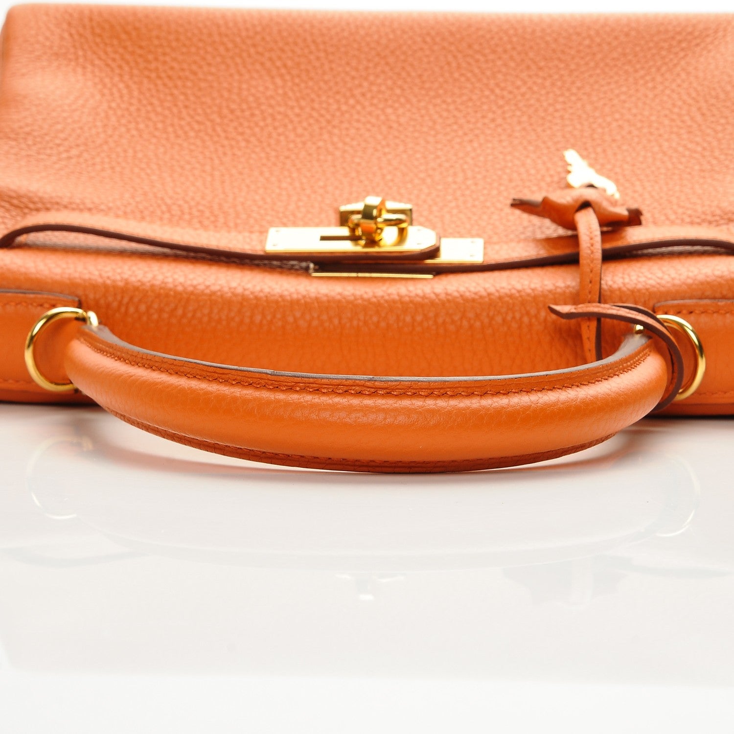 Hermes Taurillon Clemence Kelly Retourne 28 Orange 21 of 24