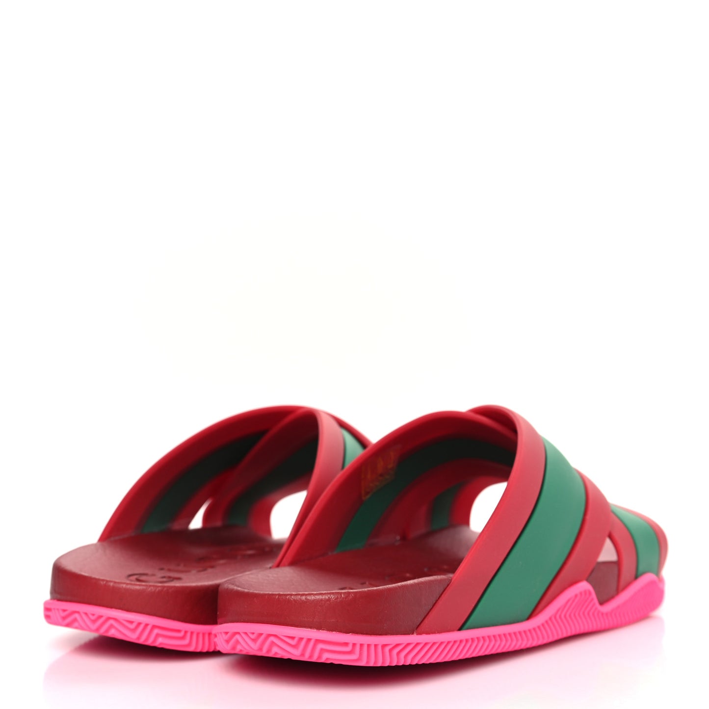 Rubber Web Womens Criss Cross Slide Sandals 40 Coral New Shamarock